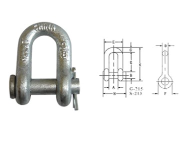 Shackle-G215 US ROUND PIN SHACKLE SHACKLE